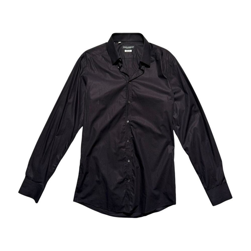 Gold label essential black button down